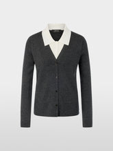 Load image into Gallery viewer, MarcCain Fine-knit cardigan with layered look