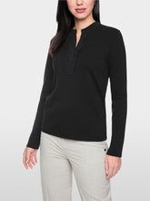 Load image into Gallery viewer, MarcCain Long-sleeved top with silk details