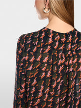 Load image into Gallery viewer, MarcCain Abstract Houndstooth Blouse in Tigerlily
