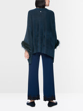 Load image into Gallery viewer, MarcCain Knitted Poncho with Feathers