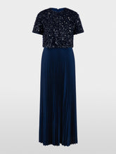 Load image into Gallery viewer, MarcCain Maxi Dress with Sequins and Pleats