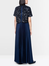 Load image into Gallery viewer, MarcCain Maxi Dress with Sequins and Pleats