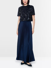 Load image into Gallery viewer, MarcCain Maxi Dress with Sequins and Pleats