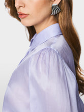 Load image into Gallery viewer, MarcCain Puffy-Sleeve Blouse in Purple Heather