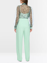 Load image into Gallery viewer, MarcCain Silk Pussy Bow Blouse in Misty Jade