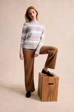 Load image into Gallery viewer, Leo & Ugo High-Neck Sweater in OffWhite/Blue/Beige