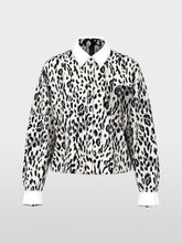 Load image into Gallery viewer, MarcCain Cotton Blouse with Leopard Print