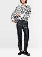Load image into Gallery viewer, MarcCain Cotton Blouse with Leopard Print