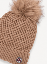 Load image into Gallery viewer, Colmar Moss Stitch Hat with Pom-Pom