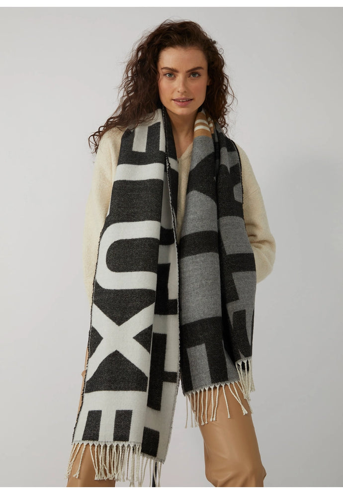 Codello Scarf with Lettering Print in Black