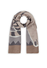 Load image into Gallery viewer, Codello Soft Scarf with Large Tiger Motif in Grey