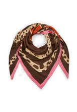 Load image into Gallery viewer, Codello Ultra-Soft Scarf with Exotic Wildcat in Brown