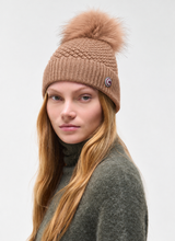Load image into Gallery viewer, Colmar Moss Stitch Hat with Pom-Pom