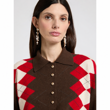 Load image into Gallery viewer, Marella Sequoia Knit Jumper in Red Inlay