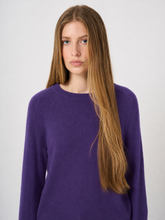 Load image into Gallery viewer, Repeat Lightweight Organic Cashmere C-Neck in Purple