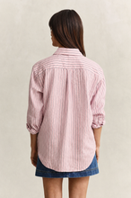 Load image into Gallery viewer, Gant Classic Poplin Striped Shirt in Deep Grape Purple