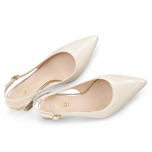 Load image into Gallery viewer, Lodi Risedis Sling-Back High Heels in Cream