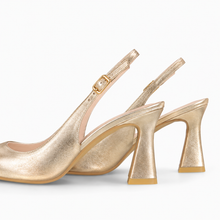 Load image into Gallery viewer, Lodi Risedis Sling-Back High Heels in Gold