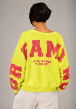 Load image into Gallery viewer, Liv Bergen Sky Oversized Sweater in Neon Yellow