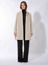 Load image into Gallery viewer, Cinzia Rocca Wool Blend Short Coat in Stone