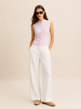 Load image into Gallery viewer, Emme Giuliva Sleeveless Blouse in Pink Devore