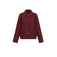 Load image into Gallery viewer, Emme Clip Short Coat in Bordeaux