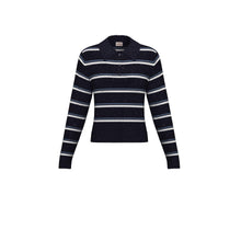 Load image into Gallery viewer, Emme Abate Sweater in Navy Pinstripe