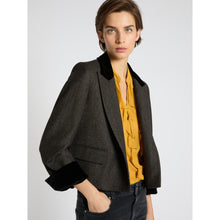 Load image into Gallery viewer, Marella Sarcella Cropped Jacket in Brown Herring-Bone