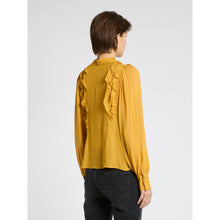 Load image into Gallery viewer, Marella Sfresco Tie-Neck Blouse in Mustard Yellow