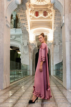 Load image into Gallery viewer, Fely Campo Midi length Dress in Rose Satin