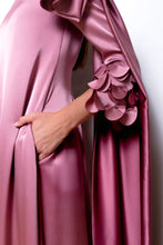 Load image into Gallery viewer, Fely Campo Midi length Dress in Rose Satin