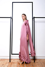 Load image into Gallery viewer, Fely Campo Midi length Dress in Rose Satin