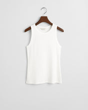 Load image into Gallery viewer, Gant High Neck Rib Tank Top in White