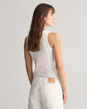 Load image into Gallery viewer, Gant High Neck Rib Tank Top in White