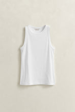 Load image into Gallery viewer, Gant High-Neck Rib Tank Top in White