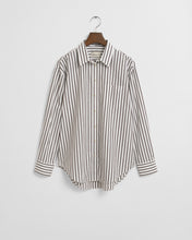 Load image into Gallery viewer, Gant Relaxed Fit Striped Shirt in Deep Brown