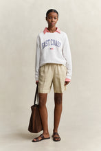 Load image into Gallery viewer, Gant Graphic Print Crew-Neck Sweater in White