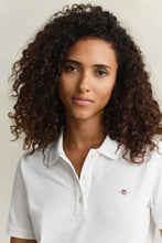 Load image into Gallery viewer, Gant Shield Piqué Polo Shirt in White