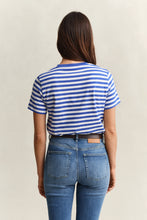 Load image into Gallery viewer, Gant Striped Shield T-Shirt on Royal Blue