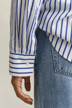 Load image into Gallery viewer, Gant Classic Poplin Striped Shirt in Royal Blue