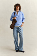 Load image into Gallery viewer, Gant Shiled Half-Zip Sweater in Hydrangea Blue