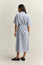 Load image into Gallery viewer, Gant Striped Shirt Dress in Evening Blue