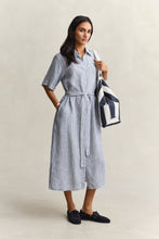 Load image into Gallery viewer, Gant Striped Shirt Dress in Evening Blue