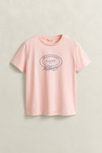 Load image into Gallery viewer, Gant Graphic Print T-Shirt in Apricot Pink