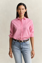 Load image into Gallery viewer, Gant Classic Poplin Striped Shirt in Bright Fuschia