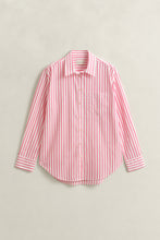 Load image into Gallery viewer, Gant Classic Poplin Striped Shirt in Bright Fuschia