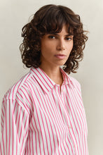 Load image into Gallery viewer, Gant Classic Poplin Striped Shirt in Bright Fuschia