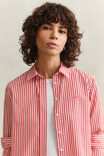 Load image into Gallery viewer, Gant Classic Poplin Striped Shirt in Perfect Red