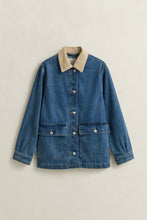 Load image into Gallery viewer, Gant Denim Spring Decker Jacket in Mid Blue