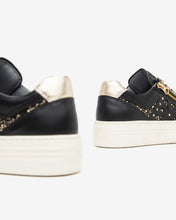Load image into Gallery viewer, NeroGiardini Leather and Technical Fabric Trainers in Black